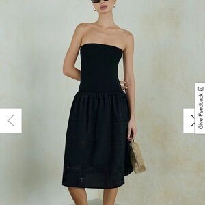 WeWoreWhat Drop Waist Cotton Midi Dress size s